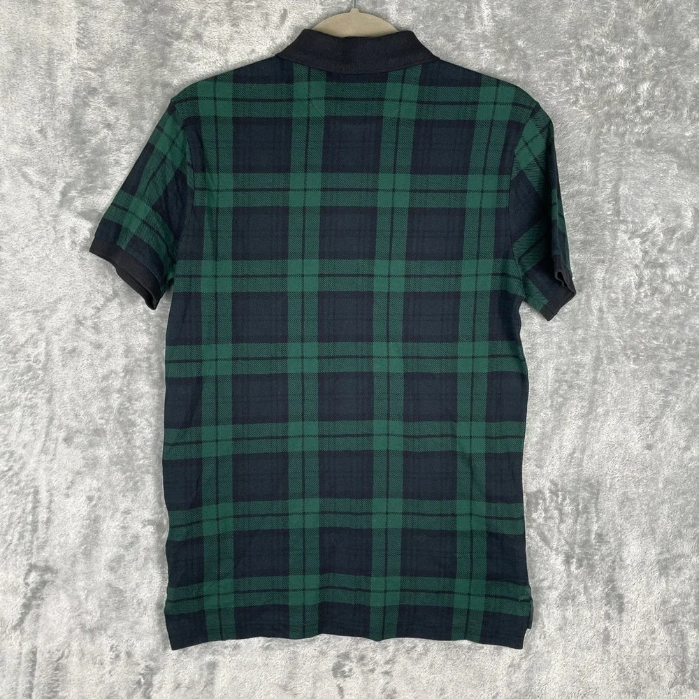 Polo Ralph Lauren Polo‎ Shirt Mens S Green Plaid Custom Slim Fit Gold Pony NWOT